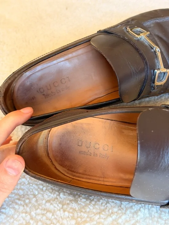 Gucci Men's Brown Leather Bit Loafers - Picture 4 of 5